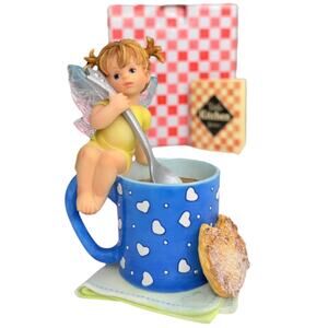 My Little Kitchen Fairies Take A Break Fairie Coffee Cookie Fairy Figurine Box